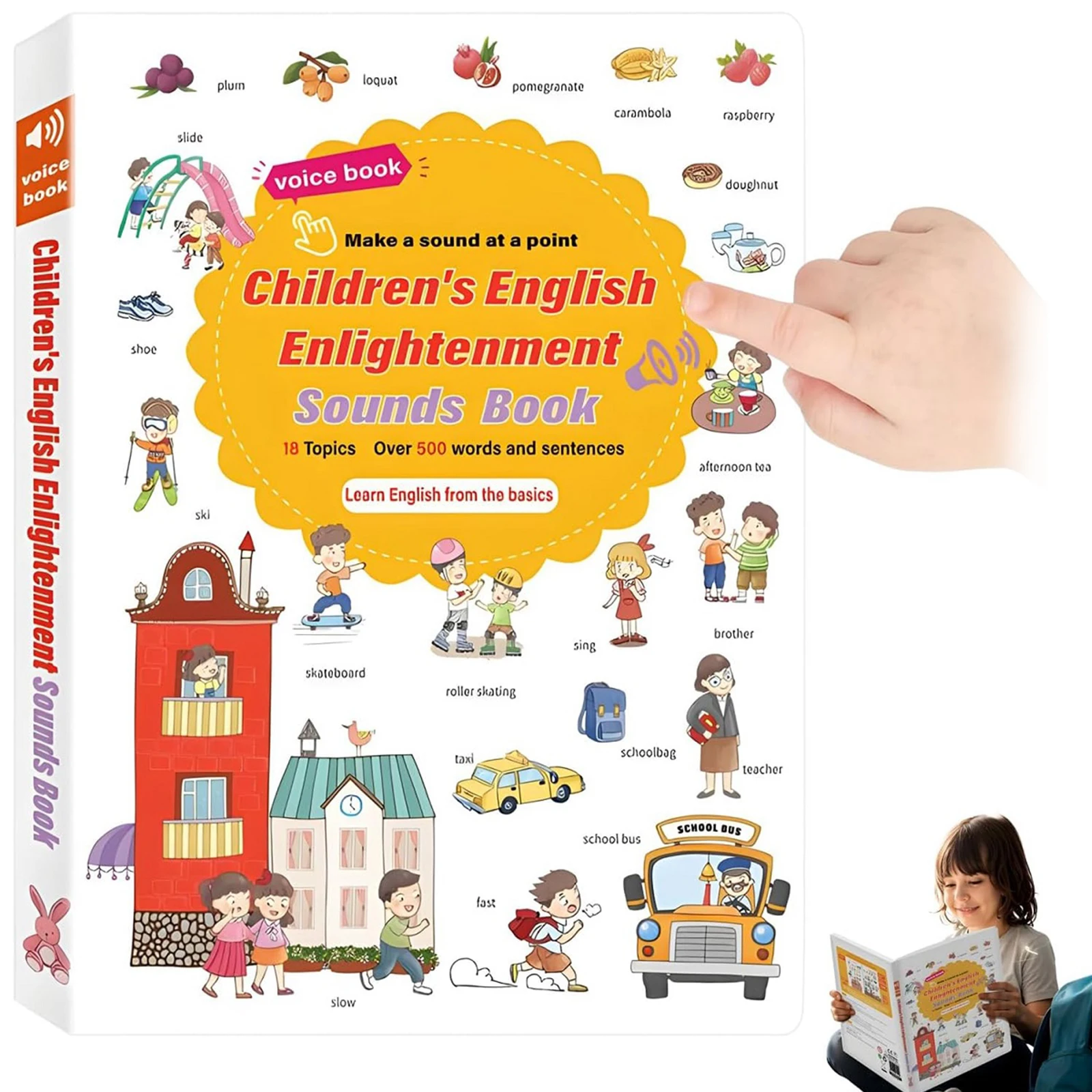 Libri Audio Interattivi con Oltre 500 Parole, Libri Parlanti Interattivi, Regali Educativi per Bambini dai 2 ai 6 Anni