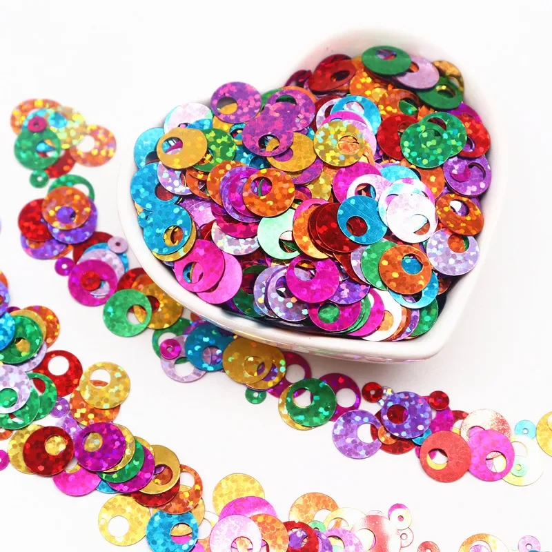 20g Di Paillettes Rosa PVC – 600 Pezzi Circa – Diametro 10mm, Foro 1mm – Per Cucito, Artigianato, Scrapbooking, Decorazioni E Gioielli Fai Da Te - 2