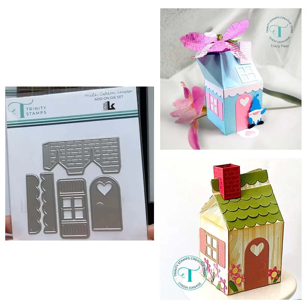 

Milk Carton House Add-On Cutting Dies Seal for DIY Scrapbooking photo album Card Making Decoration Supplies