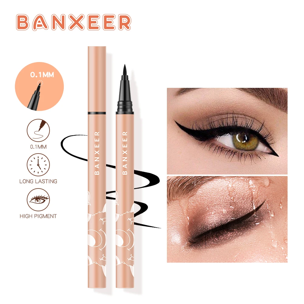 

BANXEER Eyeliner Waterproof Long Lasting Quick Drying Smooth Eye Liner Pen Black Liquid Eye Eyeliner Pencil Makeup For Women