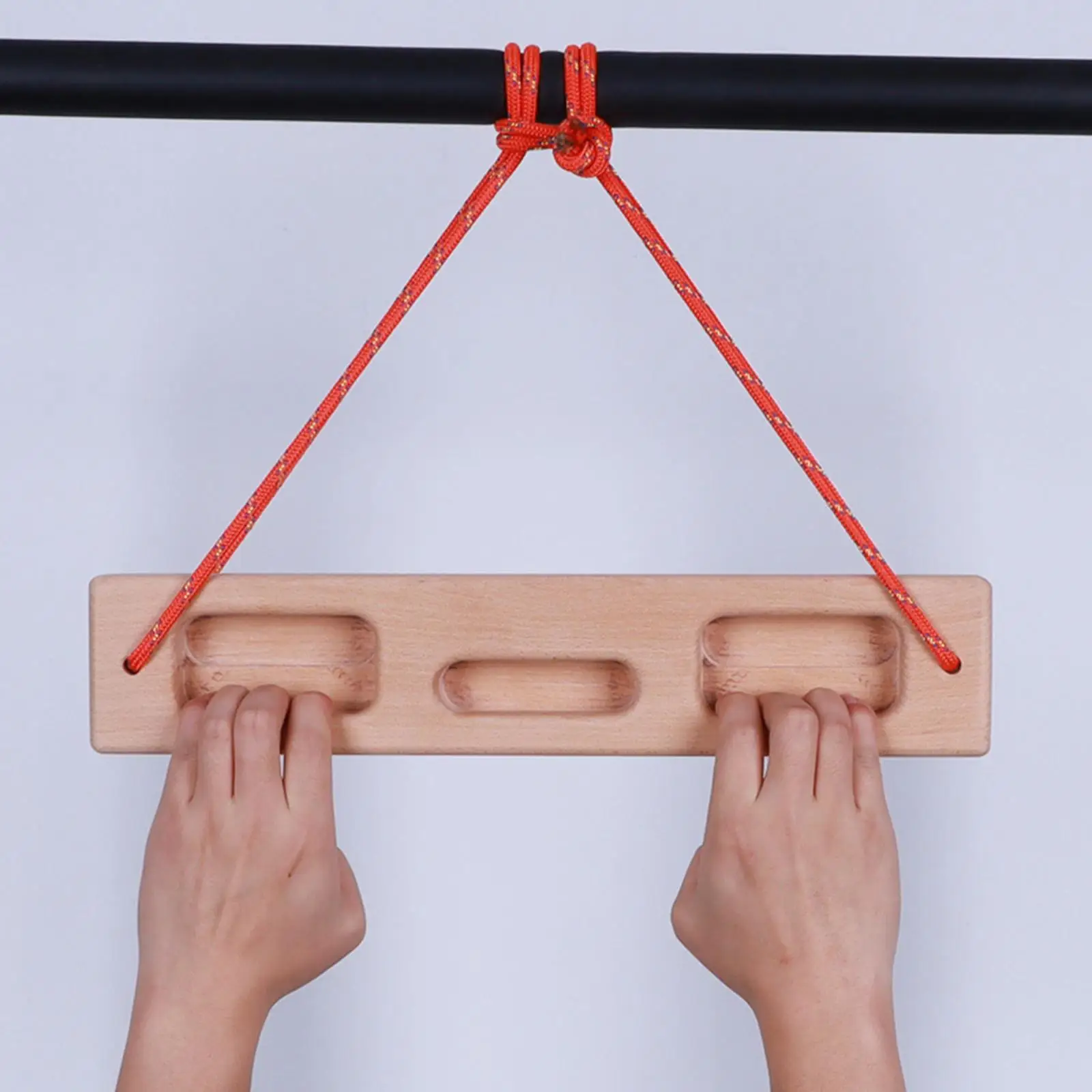 Climbing Hangboard Jugs Holds Wooden Hang Board for Doorway Outdoor Climbers