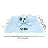 Personalized Comforter Baby Security Blanket Teether Plush Stuffed Toy Custom Animal Blanket Bunny Elephant Soothe Appease Baby 6