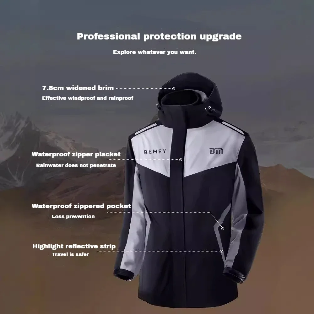 Motorcycle Raincoat Reflection Camping Hiking Fishing Raincoat Moto Suit Rainstorm Prevention Jacket Pants Motorcyclist