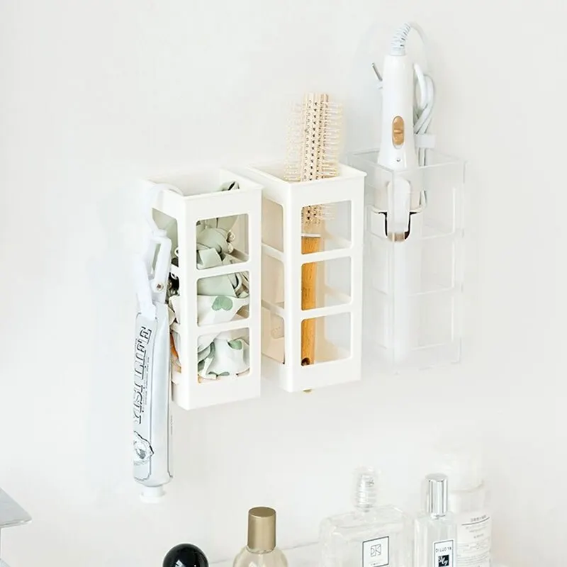 Curling Iron Storage Rack Bathroom Washstand Perforation-free Wall-mounted Storage Rack Bathroom Dormitory Wall