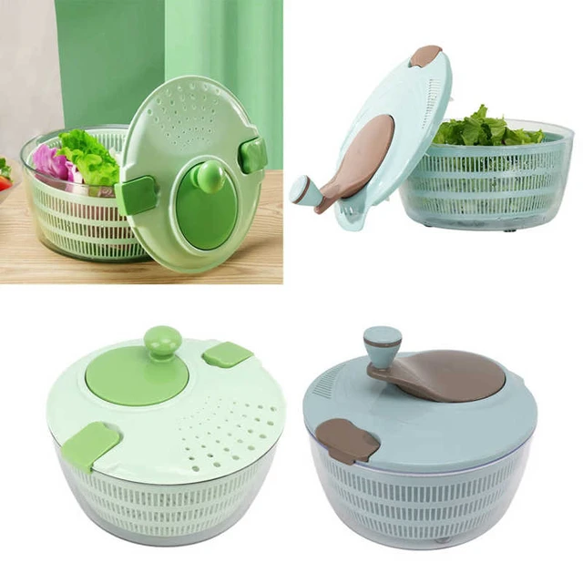 Salad Spinner Plastic Time Saving Fast Mixing Washable Rotatable