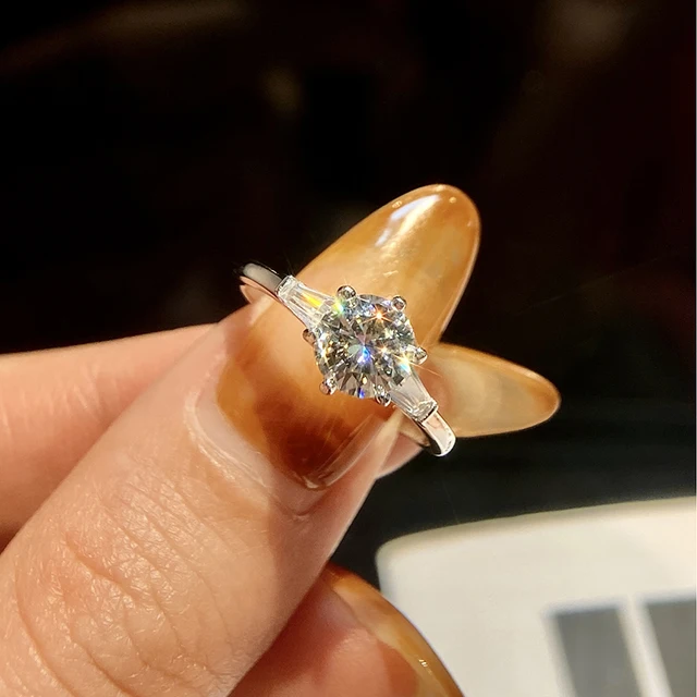 Jewelry Top Quality Engagement Rings GRA 1CT Shiny Certified