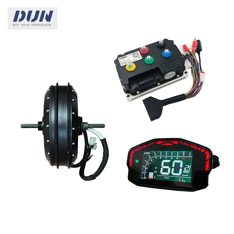 

QS 273 V3 4KW Peak 8000W 72V 100KMH Hub Motor with ND72360 with DKD Display for E-Moped Electric Bicycle Motorcycle