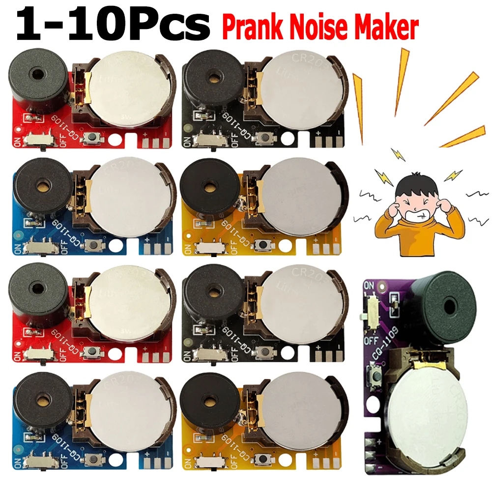 1-10Pcs Cricket Noise Maker Prank PCB Beeping Hidden Prank Lrritating Noise Continuously Annoying Sound for Fool's Day Halloween