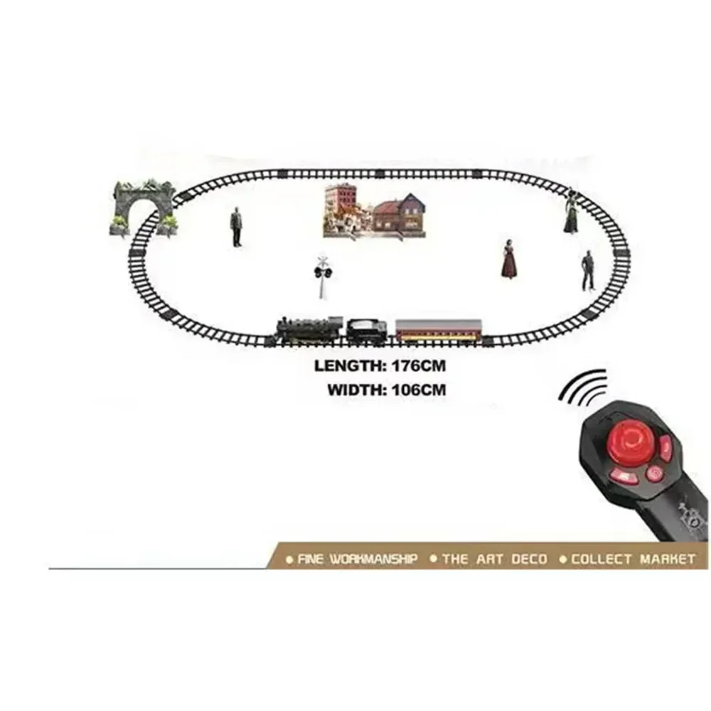قطار محاكاة ريترو البخار التحكم عن بعد الكهربائية...