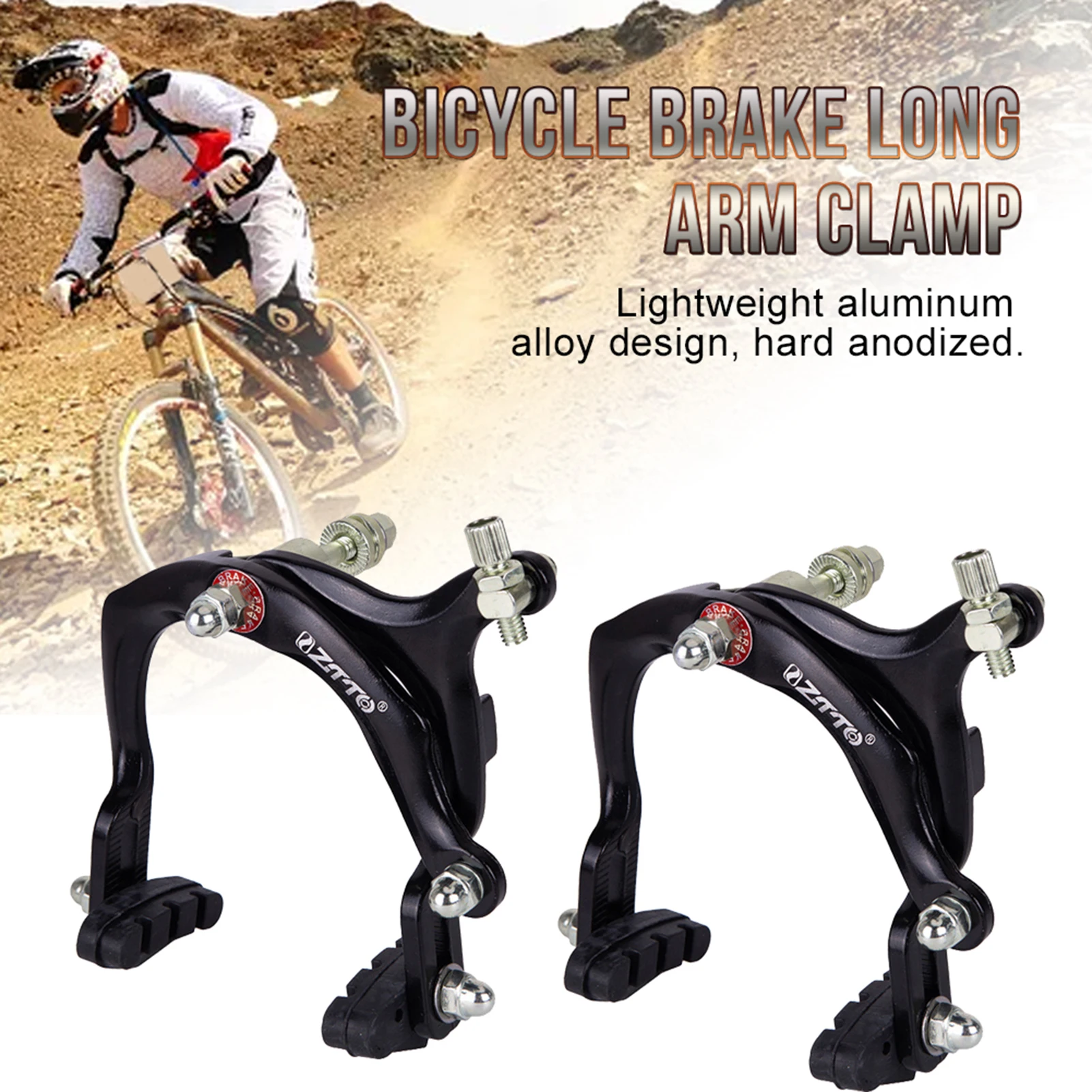 

Bicycle Brake Long Arm Calipers High Security Bike Accessories Bike Brake Calipers Front And Rear Aluminum Alloy 1 Pair Current