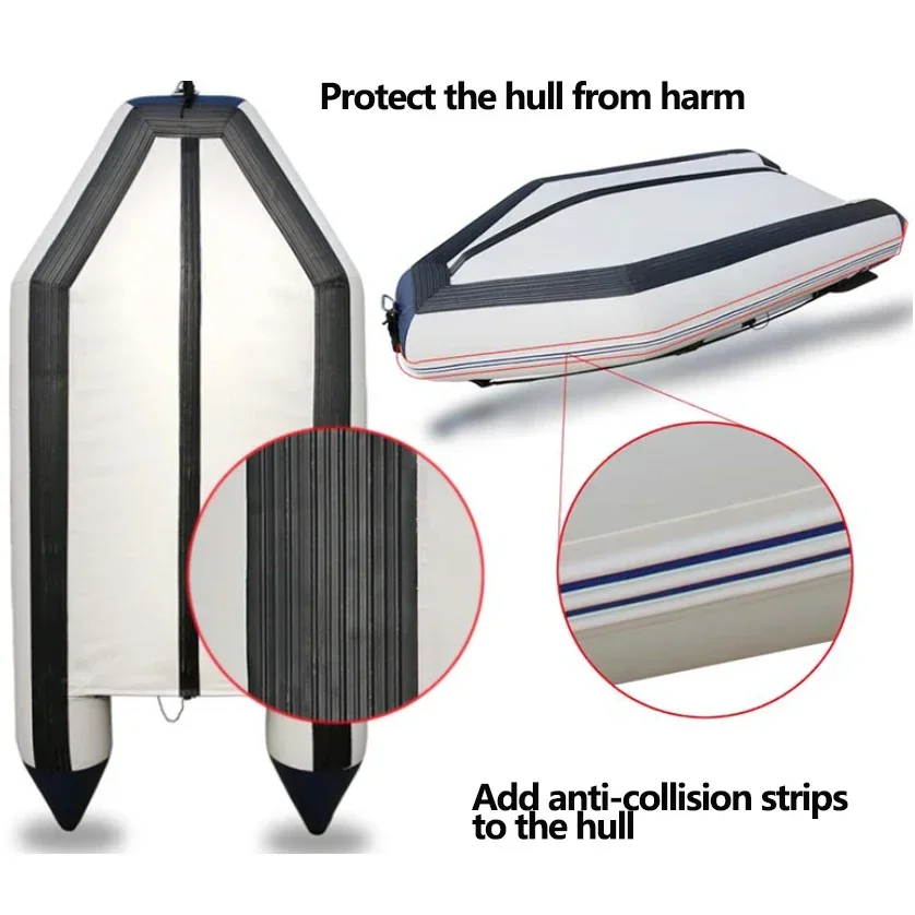Inflatable Assault Fishing Boats 0.9mm Anti-collision Laminated Alloy for Emergency Rescue/Drifting Speedboat Kayak Boat