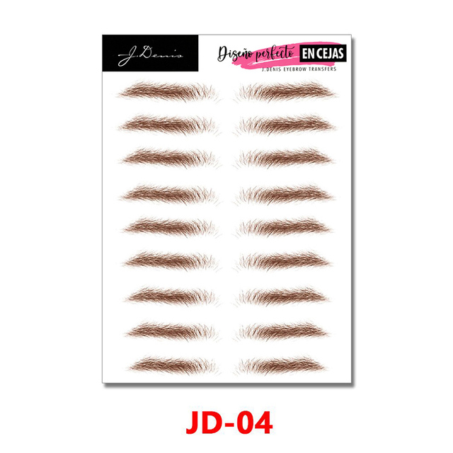 Hair-like Eyebrows Waterproof Water Transfer Stickers Makeup Eyebrow Tattoo Sticker Lasting False Eyebrow Patch Stickers