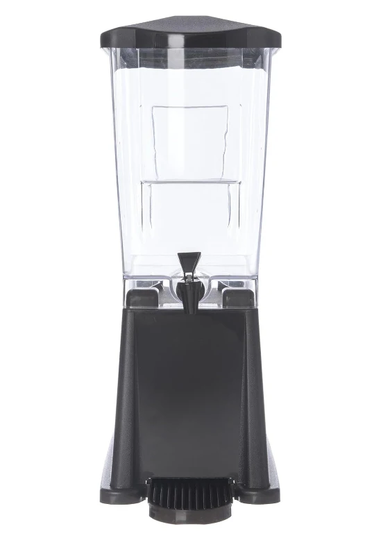 1085203 TrimLine Clear Economy Single Base Beverage Dispenser, 3.5 Gallon Capacity, Black 2