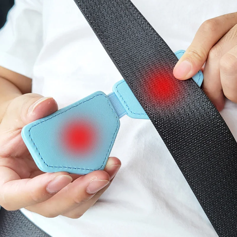 Car Seat Belt Clip Magnetic Safety Belt Fixed Limiter PU Seat Fixed Limit Card Clip Car Interior Accessories seat belt clip