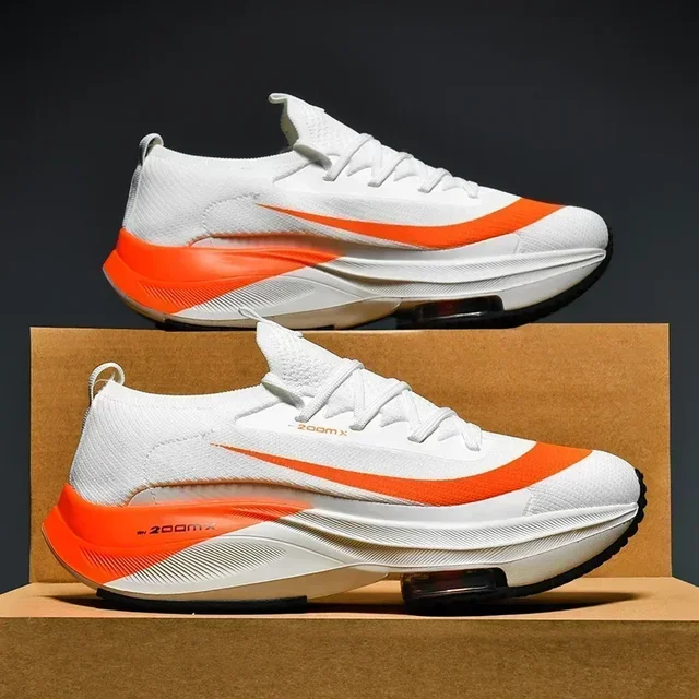 Air Unisex Men Running Shoes Woman Trainer Race Breathable Couple Sneakers Men Sneakers Lace Up Toe Cushioning Shoes for Men 2