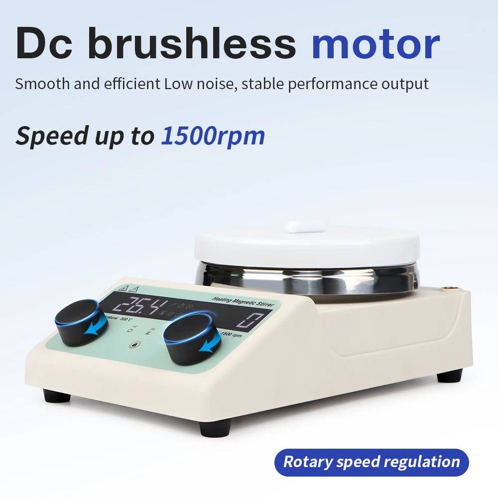 MS300B EU plug Digital Heating Magnetic Stirrer Laboratory Thermostatic Mixer