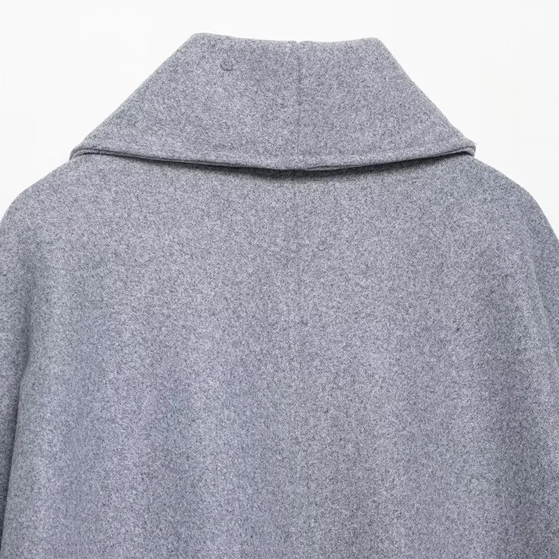 Wildleder frauen Windjacke Spitze Up Drehen-unten Kragen Korridor Typ Zweireiher Epaulet Weiblichen Mantel Straße Jacke Für damen – Detail 16