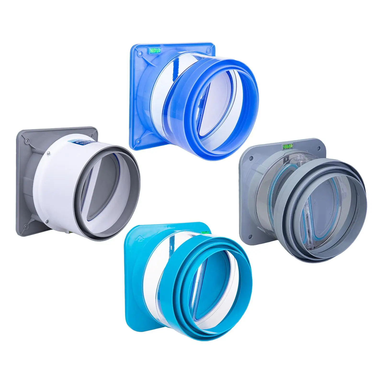 Kitchen Flue Check Valve Duct Draft Blockers Odor Resistant Backdraft Damper for Kitchen Exhaust Fans Bathroom Ducting Hose