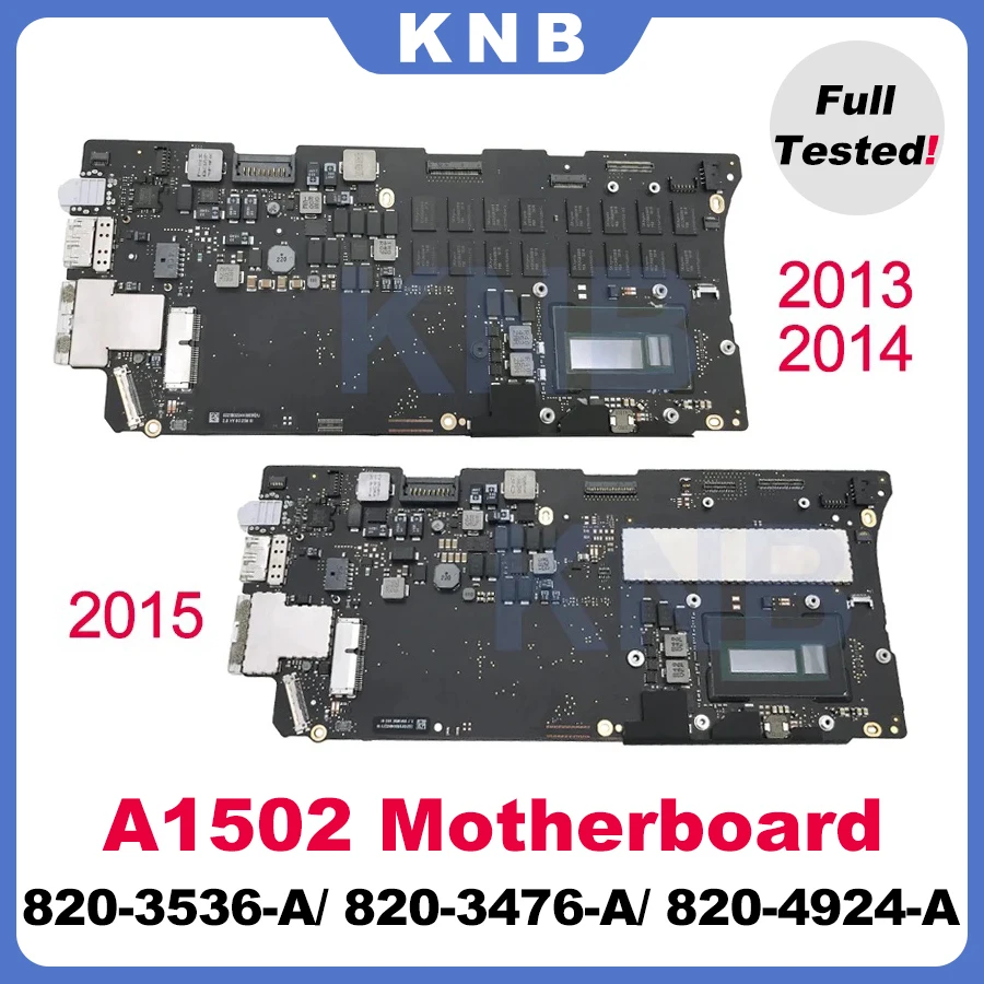 Original A1502 Motherboard For MacBook Pro Retina 13" Logic Board 820-3536-A 820-3476-A 820-4924-A 8G 16G 2013 2014 2015 Year macbook pro motherboard