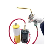 Professional Dual Switch Torch Brazing Torch of Propane Gas 1.6M Hose Ignition Gas Flame Soldering Tool for BBQ Heating 1