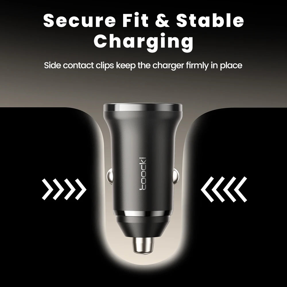 Toocki 30W Dual-Port Fast Charging Car Charger