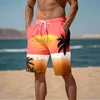 Summer New Harajuku 3D Cocoanut Trees Printing Beach Shorts Palm Tree Graphic Board Shorts For Men Hawaiian Cool Swimming Trunks 6