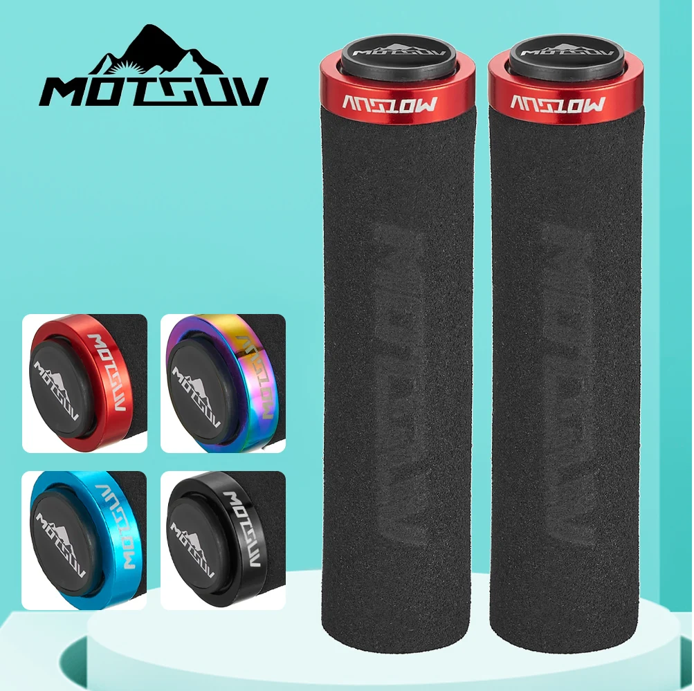 MOTSUV Bicycle Grips Antislip Soft Sponge Shockproof Handle Bar Grip Shock Absorption MTB Grip Cycling Parts Bicycle Accessories bicycle handlebar grips bicycle accessories bike handlebar grips bike handle grips