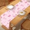 Pink Bow Polyester Table Runner Wedding Birthday Party Decoration Kids Girl Baby Shower Party Supplies Dining Table Cloth Cover 1