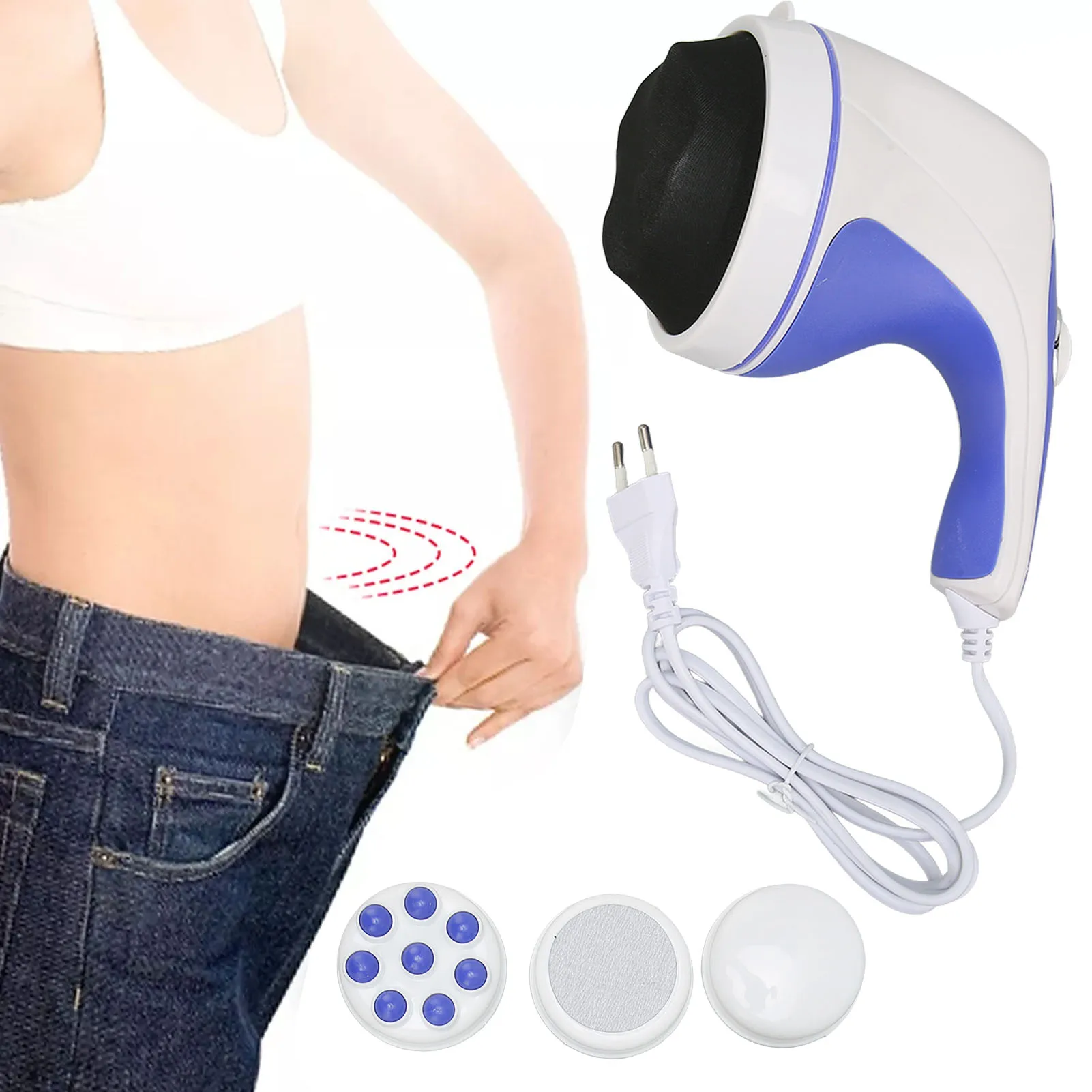 

Handed Electric Cellulite Remover Massager 4 Massage Heads Vibration Body Sliming Massage Machine Massage Device