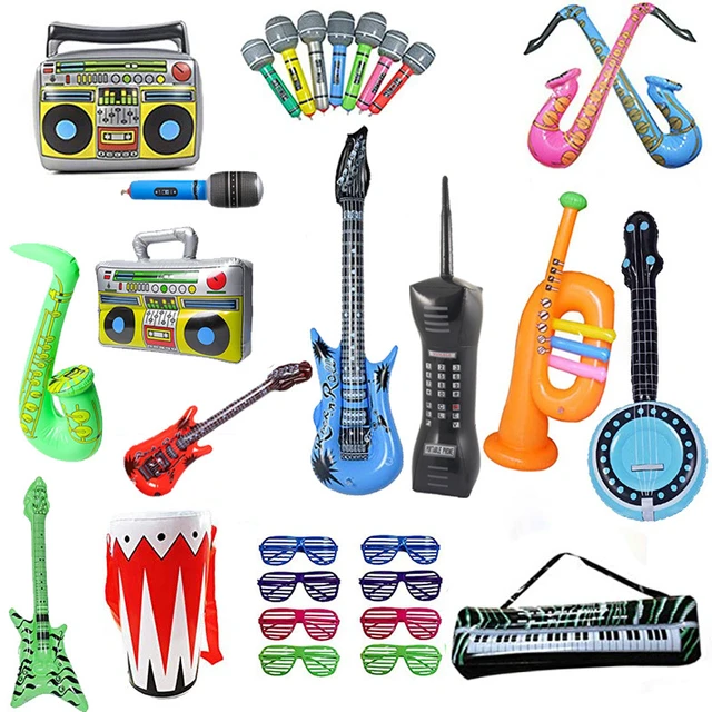 Globos inflables de aluminio 4D para guitarra de PVC, Radio de Rock con  micrófono, decoración de fiesta Retro, Hip Hop, Karaoke, suministros para  fiesta de cumpleaños, 80s, 90s - AliExpress