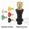 Karcher K2-K7 Car Washer Foam Pot Converter – 1/4 Quick Connect High Pressure Five-Color Nozzle Set for Water Gun 5