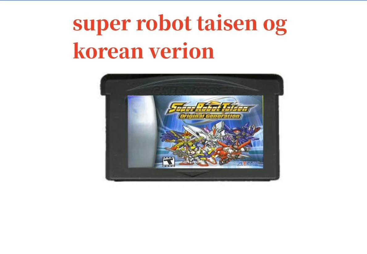 Korean Version Super Robot Taisen Og 12 High Quality Card 32 Bit