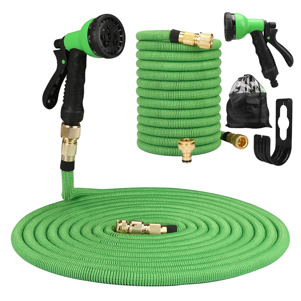 50/75/100ft Portable Garden Hose Water Gun For Cleaning Car Wash Machine Watering Sprinkler Durable Water Gun with Water Hose 6
