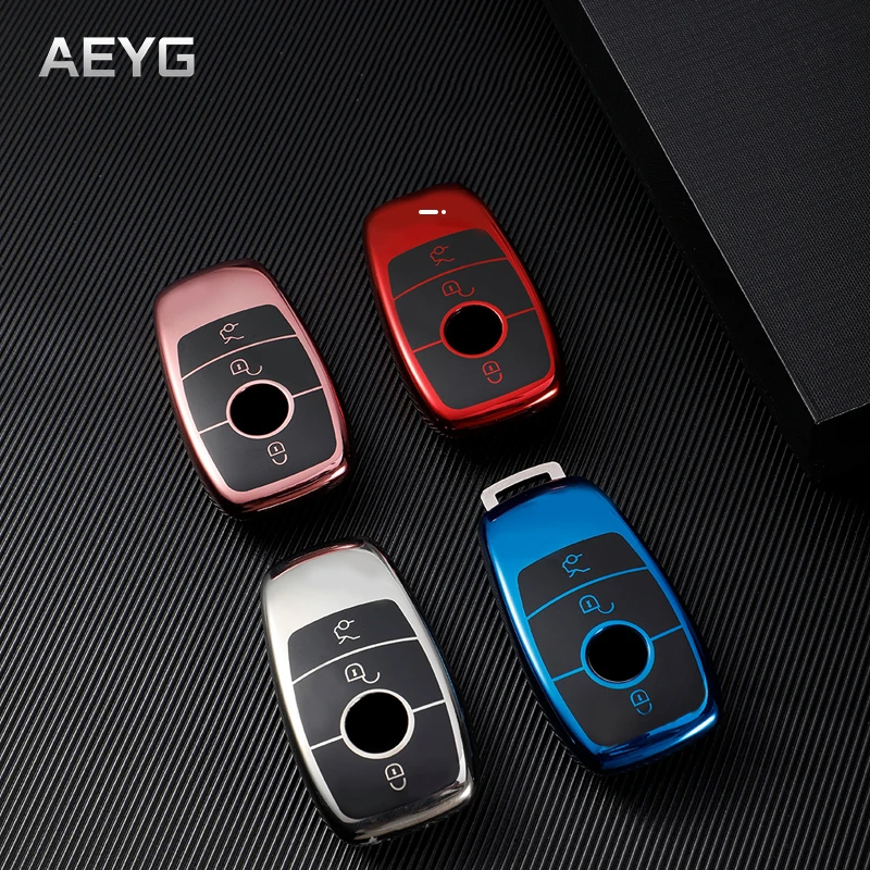 

TPU Car Key Case Cover Shell Fob For Mercedes Benz A B C E S Class CLA CLS GLA GLC W205 W177 W213 W222 W221 W204 Smart Key Shell