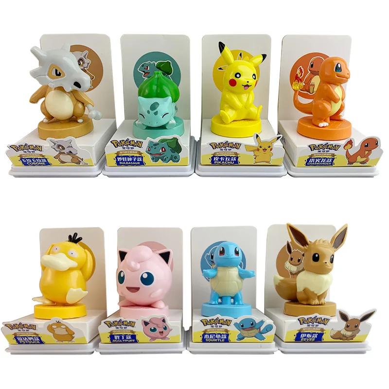 Pokemon Anime action Figures stamp seal Pikachu Charmander