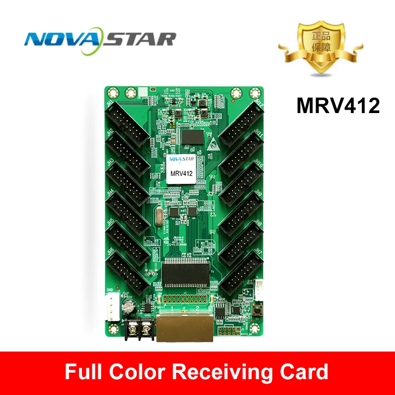 Novastar MRV412 LED Screen Display Card Full Color Large Video Screen Receiving Card 12 HUB75E Ports Interface 512x512 Pixels Controller