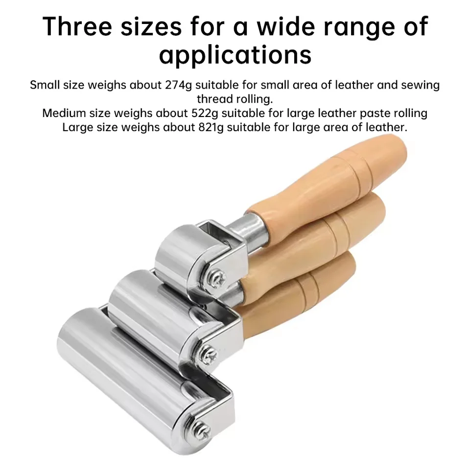 1PC Leather Glue Laminating Roller Leather Press Edge Roller Platen Tools for Craft DIY Laminating Tool for Leather Craft - 3