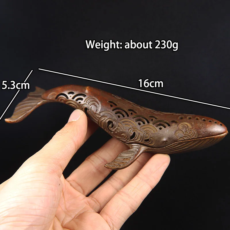 小さな銅のクジラ,装飾品,動物の置物,家の装飾,リビングルームの