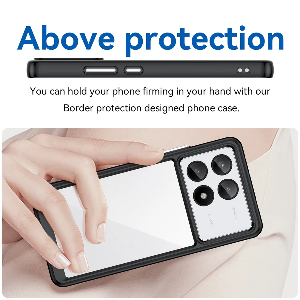 Étui Transparent pour X6 M6 F5 X5 GT X4 M5 F4 POCO C65 C40 C55 M4 Pro F3, housse de téléphone souple et fine en TPU_voghion.com