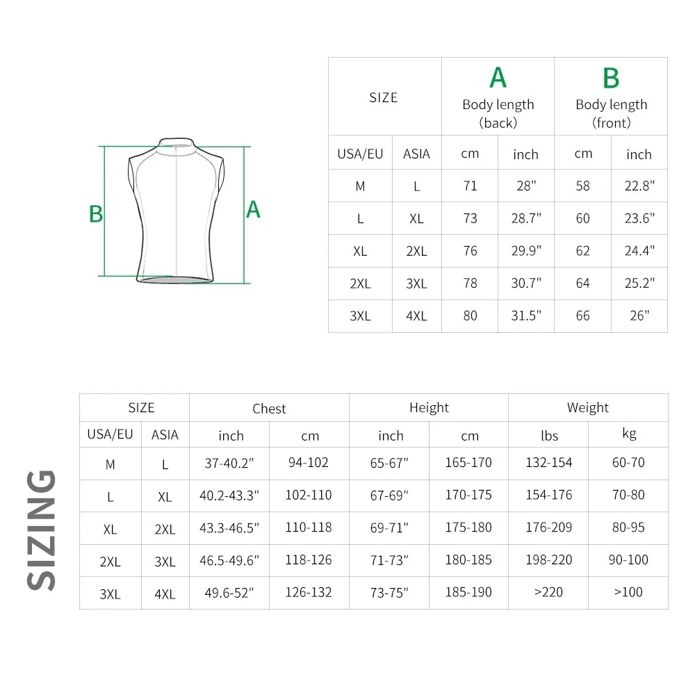 Cycling Vest Mens Ladies Windproof Breathable