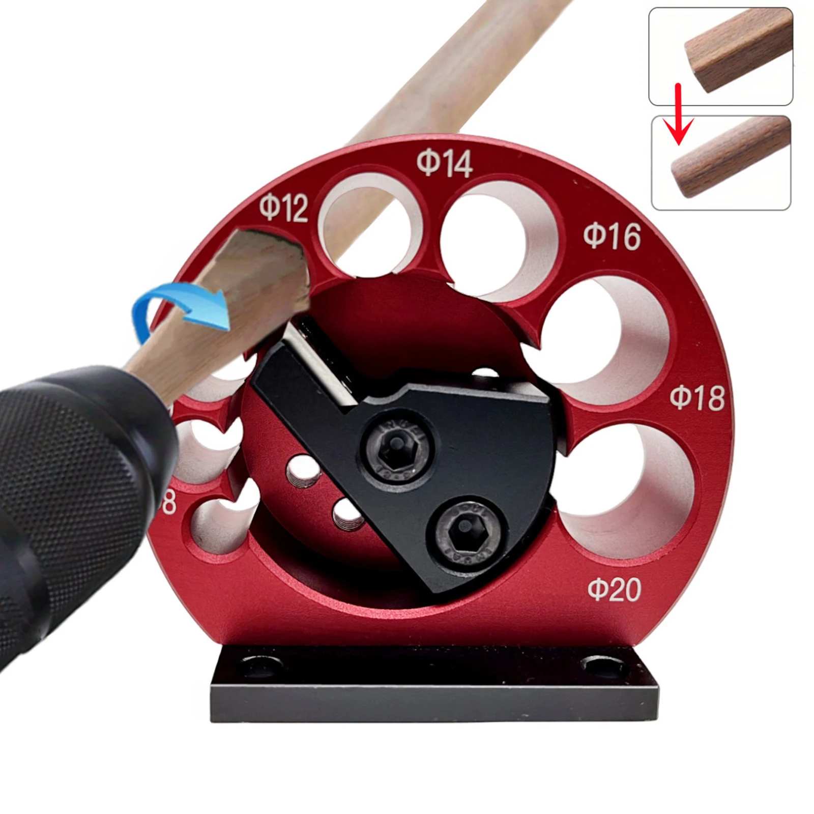 

Dowel Maker Jig Kit Metric Adjustable with Carbide Blade 8mm-20mm Electric Drill Milling Dowel Round Rod Auxiliary Tool