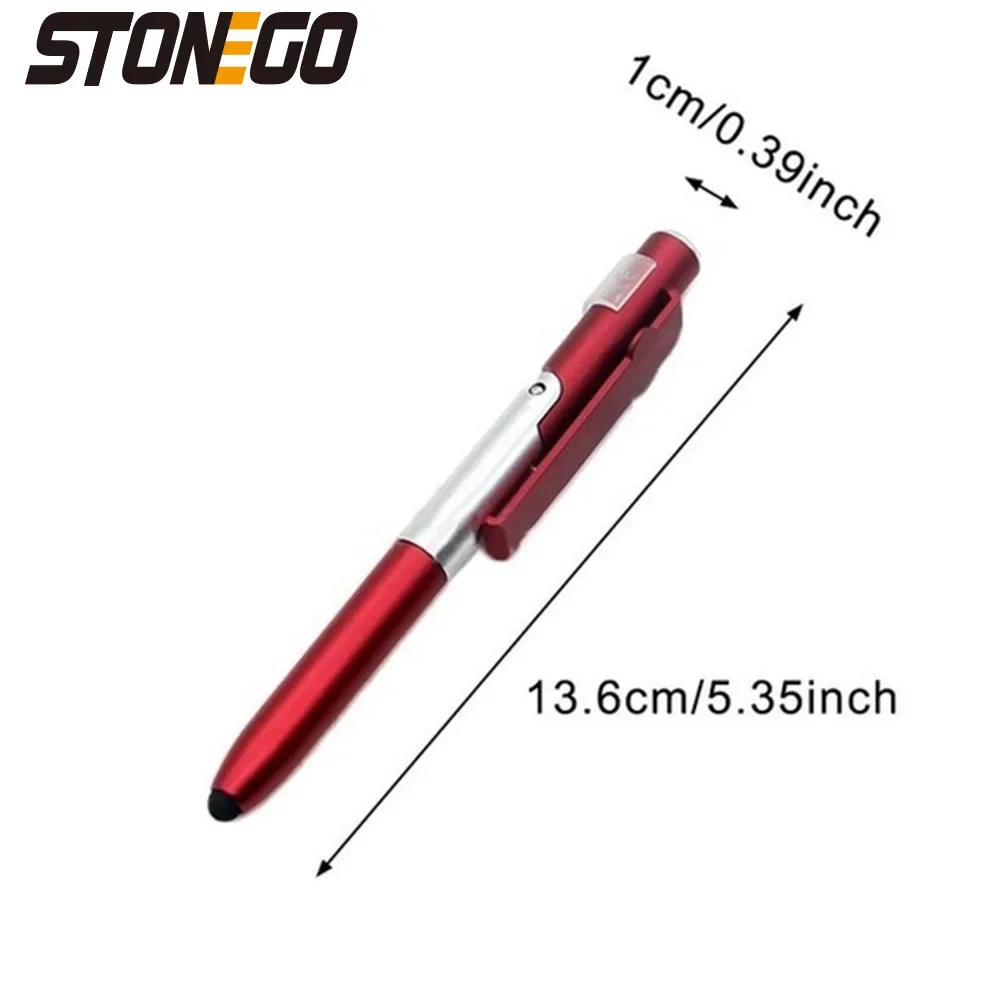 4 in 1 Multifunction Ballpoint Pen with LED Light Fold Phone Holder Night Read Writing Pencil Office Student Stationery multifunction pen