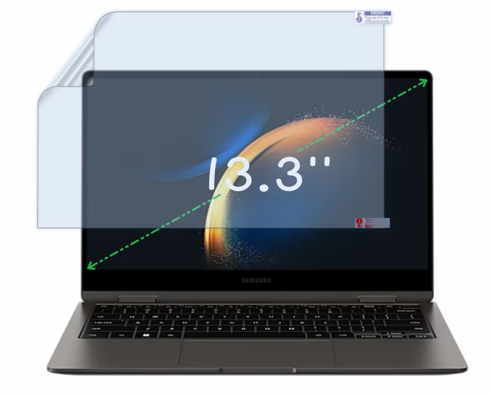 Pellicola Protettiva Per Schermo Opaca Trasparente Da 2 Pezzi Per Samsung Galaxy Book 3 360 2-In-1 13 13.3 " / Samsung Galaxy Book 2 360 13 13.3"