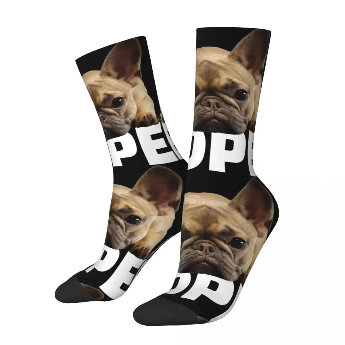 Calzino Divertente Per Uomo Cucciolo No Hip Hop Harajuku Bulldog Francese Strong Mini Dog Happy Seamless Pattern Stampato Boys Crew Sock