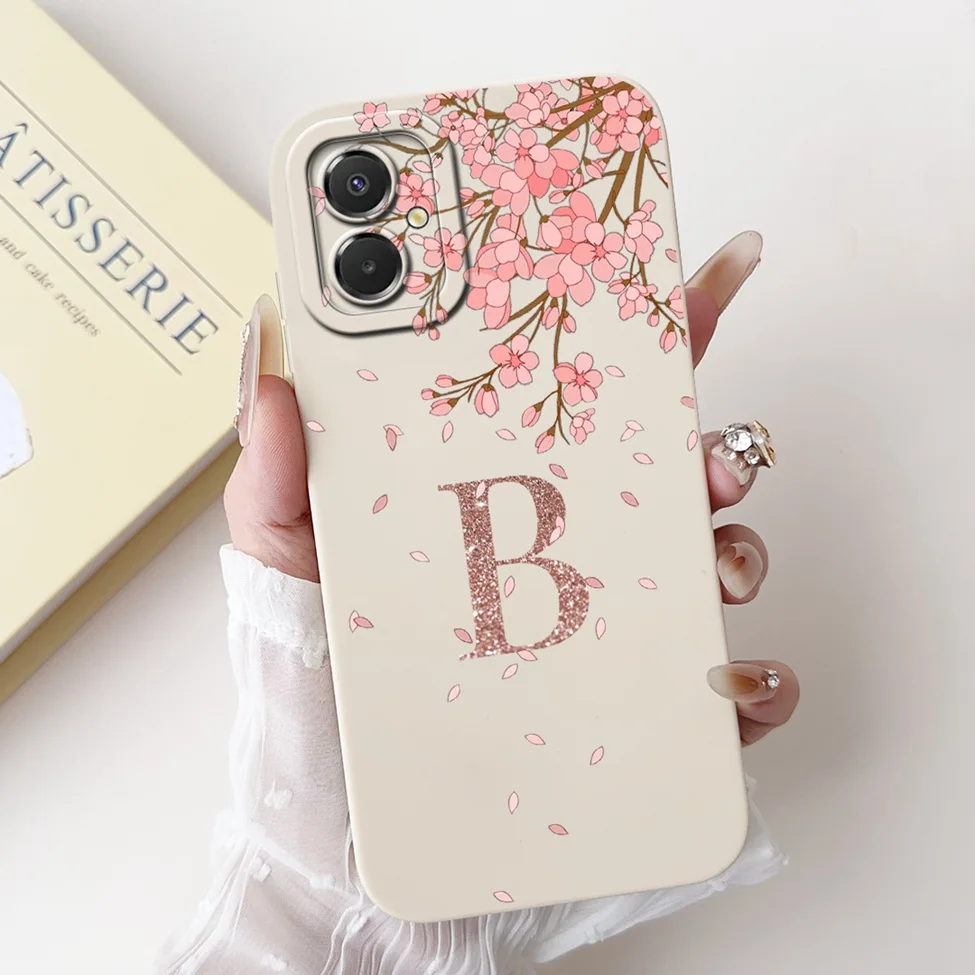 Luxury Floral Crown Silicone Shockproof Bumper Phone Case with A-Z Letter Personalization