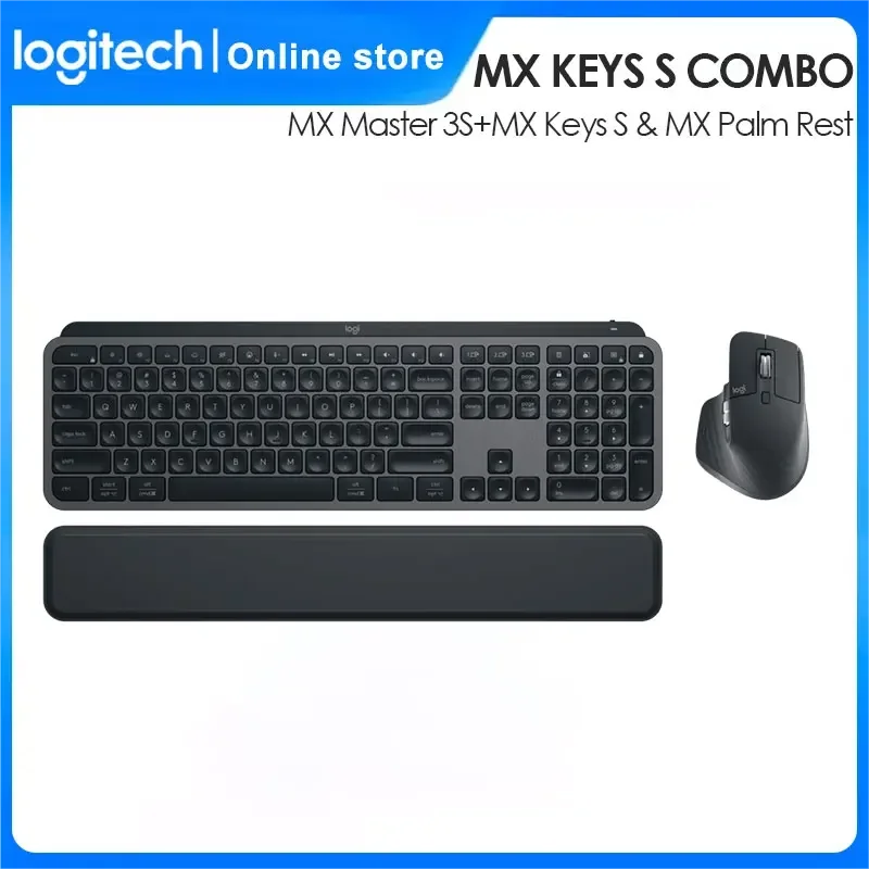 

Клавиатура Logitech MX KEYS S Беспроводная Bluetooth-клавиатура Logi Bolt USB офисная игровая клавиатура для Windows IOS Android MX Master 3S мышь