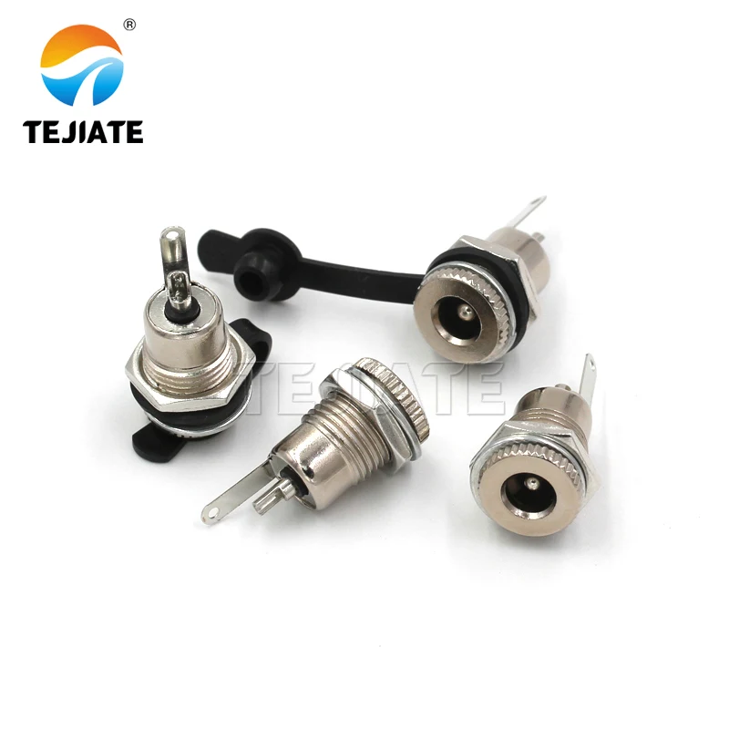 10Pcs/lot 5.5x2.1mm DC Connectors Power Jack Plug Adapter DC Male Female Socket Nut Panel Mount DC Power Connector 5.5*2.1mm - 13
