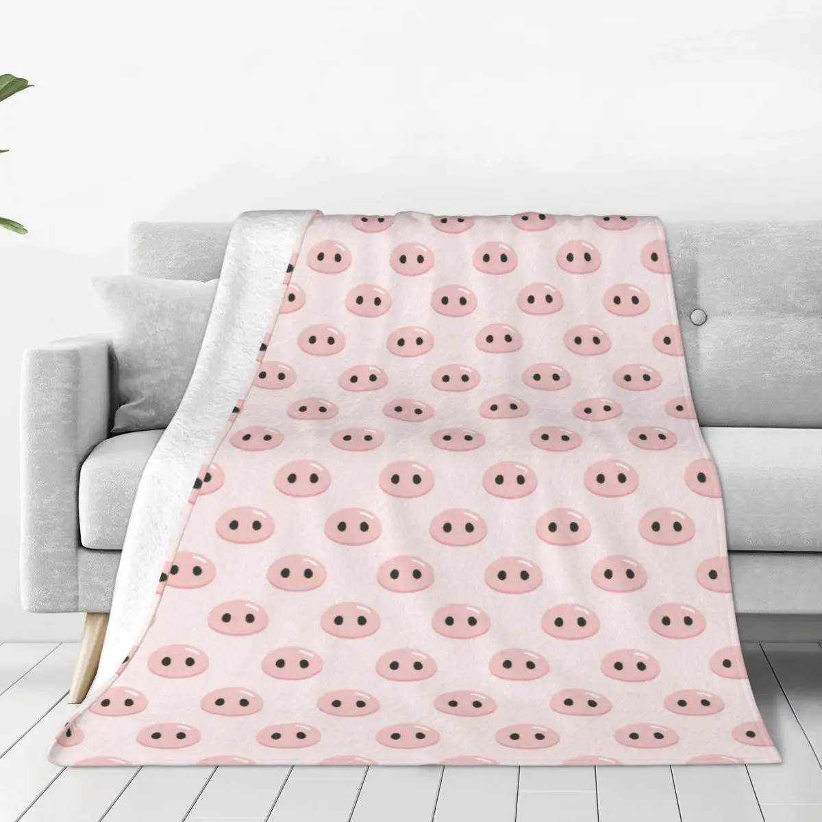 

Pink Cartoon Cute Pig Animal Blankets Flannel Summer Multi-function Warm Throw Blanket for Bedding Travel Bedspread