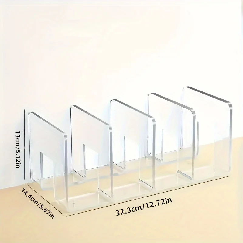 2개의 투명 아크릴 어린이 신발 보관함(4칸) - 4칸 투명 신발 정리대, 신발 보관 정리함