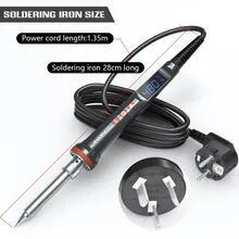 

100W/200W high power Adjustable Temperature Pointed Electric heating head Digital LCD digital display soldering iron sponge